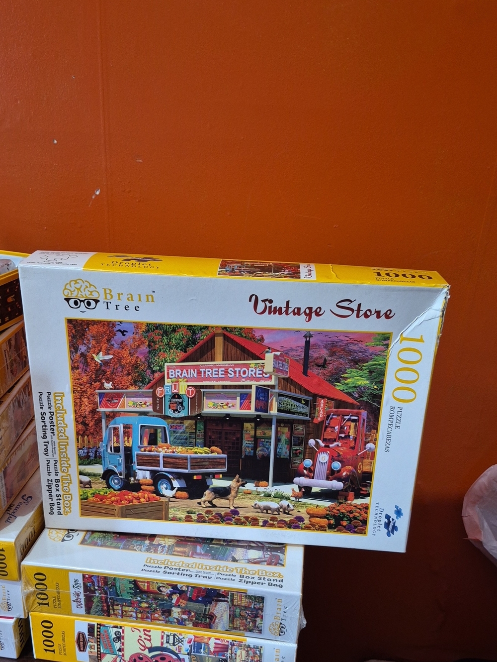 Vintage Store 1000-Piece Puzzle - Red and Yellow